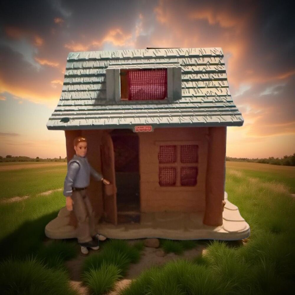 2010 Toys R Us Exclusive Fisher Price Loving Family Cabin & Dad Figure
